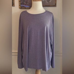 Lane Bryant Long Sleeve T-shirt Light Purple 26/28